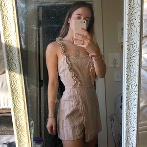 The impeccable pig boutique XS nude wrap romper